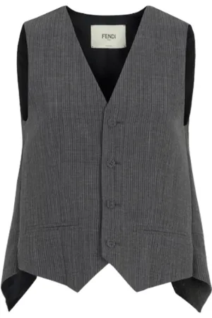 Fendi Mujer, Chaquetas, Gris, Talla: S