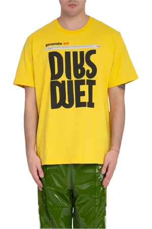 DOUBLET Hombre, Camisetas, Amarillo, Talla: M