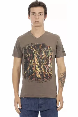 Trussardi Hombre, Camisetas, Marrón, Talla: S