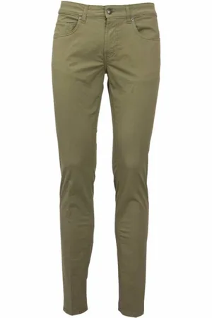 FAY Hombre, Pantalones, Verde, Talla: W42