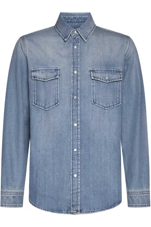 Saint Laurent Hombre, Camisas, Azul, Talla: M