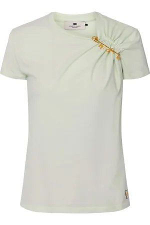 Elisabetta Franchi Mujer, Camisetas, Verde, Talla: XS