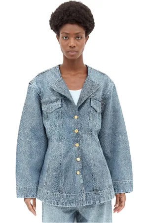 Ganni Mujer, Chaquetas, Azul, Talla: L