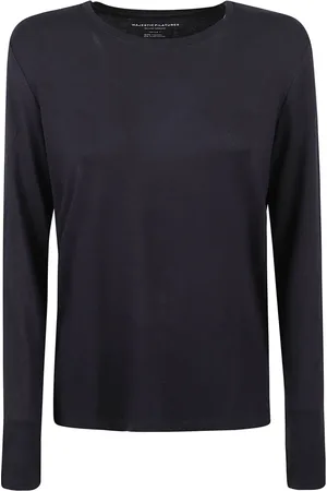 Majestic Mujer, Camisetas, Azul, Talla: M