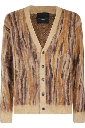 Roberto Collina Hombre, Jerseys, Marrón, Talla: L