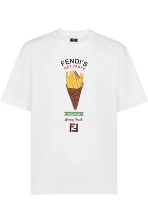Fendi Hombre, Camisetas, Blanco, Talla: S