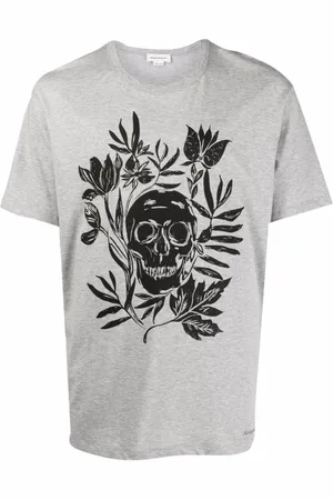 Alexander McQueen Hombre, Camisetas, Gris, Talla: S