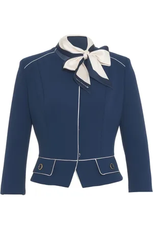 Elisabetta Franchi Mujer, Chaquetas, Azul, Talla: L