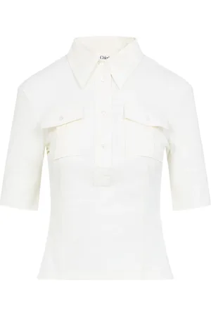 Chloé Mujer, Camisetas, Blanco, Talla: S