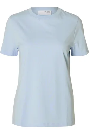 SELECTED Mujer, Camisetas, Azul, Talla: L