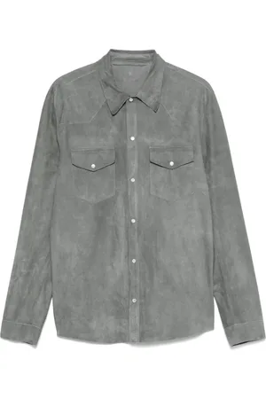 SALVATORE SANTORO Hombre, Camisas, Gris, Talla: 2XL