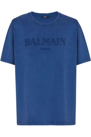 Balmain Hombre, Camisetas, Azul, Talla: XL