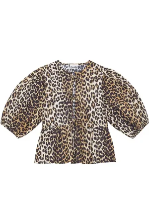 Ganni Mujer, Blusas y Camisas, Marrón, Talla: M