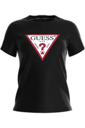 Guess Mujer, Camisetas, Negro, Talla: M