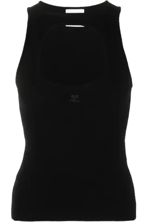 Courrèges Mujer, Camisetas, Negro, Talla: L