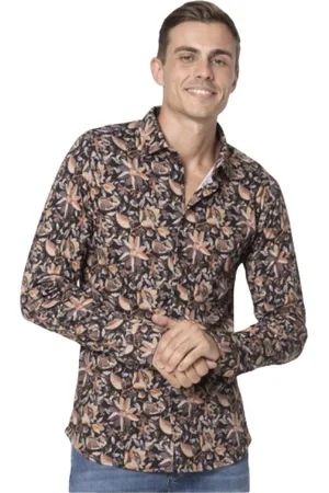 DESOTO Hombre, Camisas, Negro, Talla: L