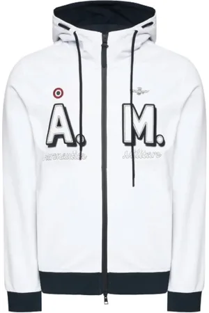 Aeronautica Militare Hombre, Sudaderas, Blanco, Talla: L