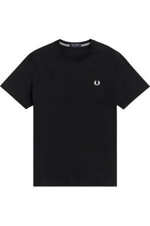 Fred Perry Hombre, Camisetas, Negro, Talla: L