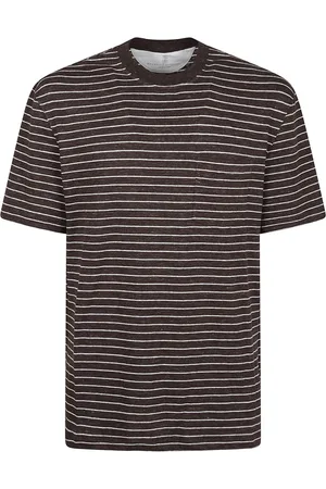 Brunello Cucinelli Hombre, Camisetas, Marrón, Talla: L