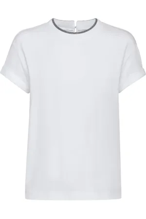 Brunello Cucinelli Mujer, Camisetas, Blanco, Talla: L