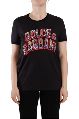 Dolce & Gabbana Mujer, Camisetas, Negro, Talla: S