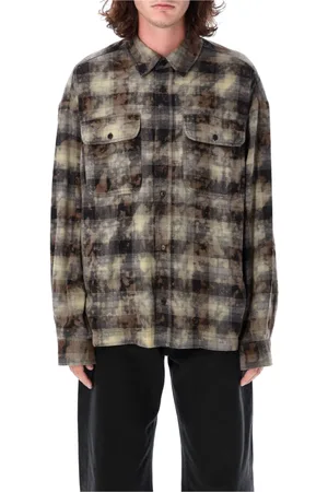 Palm Angels Hombre, Camisas, Gris, Talla: L