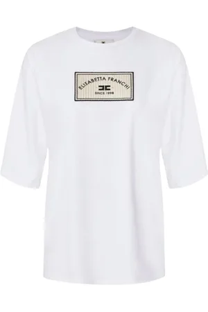 Elisabetta Franchi Mujer, Camisetas, Blanco, Talla: M
