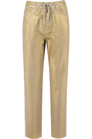 PANICALE Mujer, Pantalones, Amarillo, Talla: XS