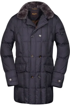 MOORER Hombre, Chaquetas, Azul, Talla: M