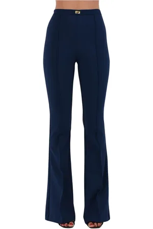 Elisabetta Franchi Mujer, Pantalones, Azul, Talla: XL