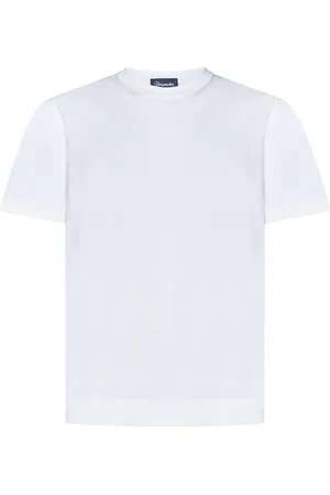 DRUMOHR Hombre, Camisetas, Blanco, Talla: L
