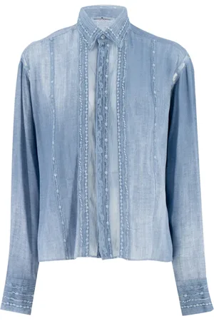 ERMANNO SCERVINO Mujer, Blusas y Camisas, Azul, Talla: S