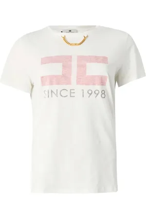 Elisabetta Franchi Mujer, Camisetas, Blanco, Talla: XS