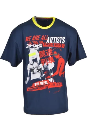 FRANKIE MORELLO Hombre, Camisetas, Azul, Talla: L