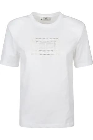 Elisabetta Franchi Mujer, Camisetas, Blanco, Talla: 2XS