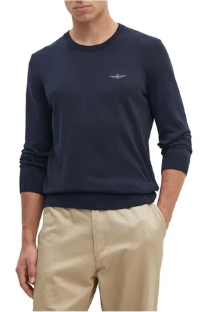 Aeronautica Militare Hombre, Jerseys, Azul, Talla: M