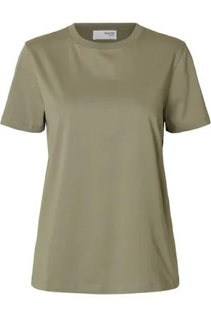 SELECTED Mujer, Camisetas, Verde, Talla: L