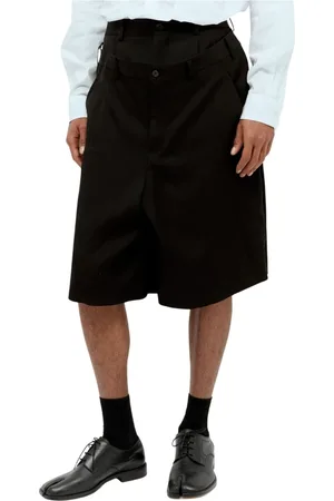 Comme des Garçons Hombre, Pantalones cortos, Negro, Talla: L