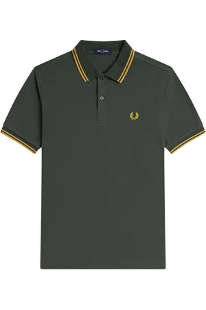 Fred Perry Hombre, Camisetas, Verde, Talla: L