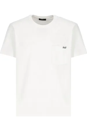 FAY Hombre, Camisetas, Blanco, Talla: XL