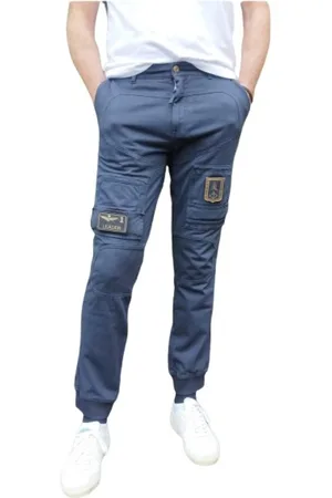 Aeronautica Militare Hombre, Pantalones, Azul, Talla: L