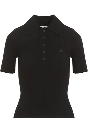 Courrèges Mujer, Camisetas, Negro, Talla: S