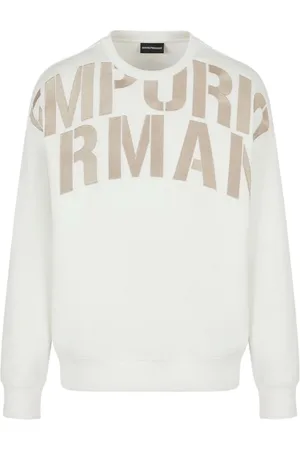 Emporio Armani Hombre, Sudaderas, Blanco, Talla: L