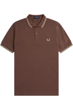 Fred Perry Hombre, Camisetas, Marrón, Talla: M