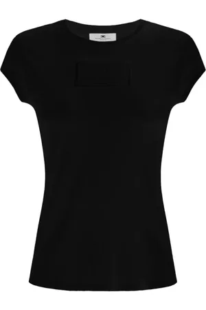 Elisabetta Franchi Mujer, Camisetas, Negro, Talla: S