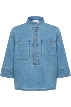 My Essential Wardrobe Mujer, Blusas y Camisas, Azul, Talla: M