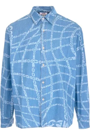 GCDS Hombre, Camisas, Azul, Talla: M