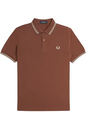 Fred Perry Hombre, Camisetas, Marrón, Talla: L