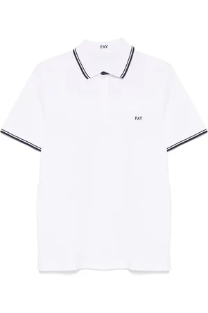 FAY Hombre, Camisetas, Blanco, Talla: XL
