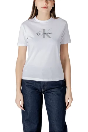 Calvin Klein Mujer, Camisetas, Blanco, Talla: L